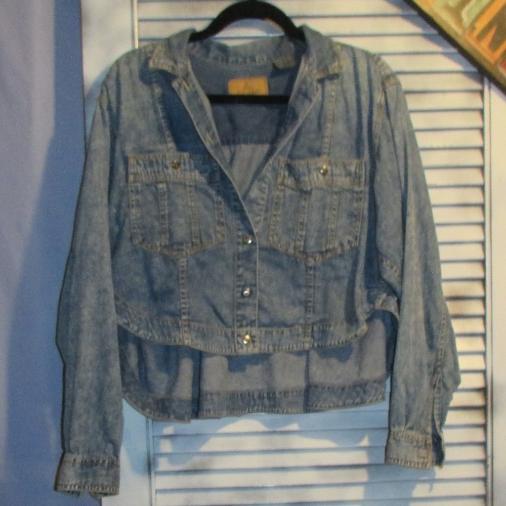 Liz Claiborne Lg Swing Jean Jacket - Picture 8 of 8